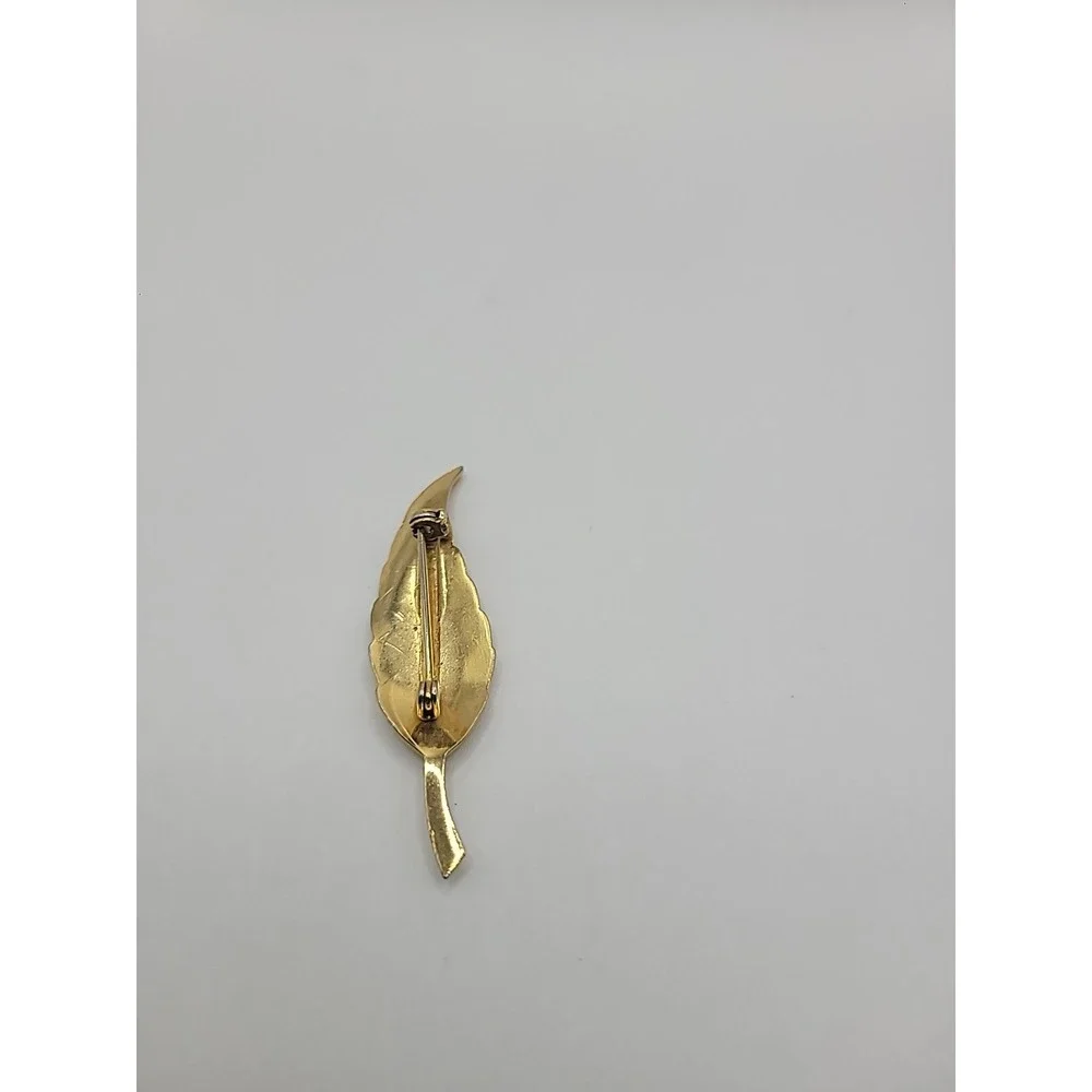 Vintage Order of‎ the Eastern Star Feather Brooch Gold Tone OES Masonic Pin